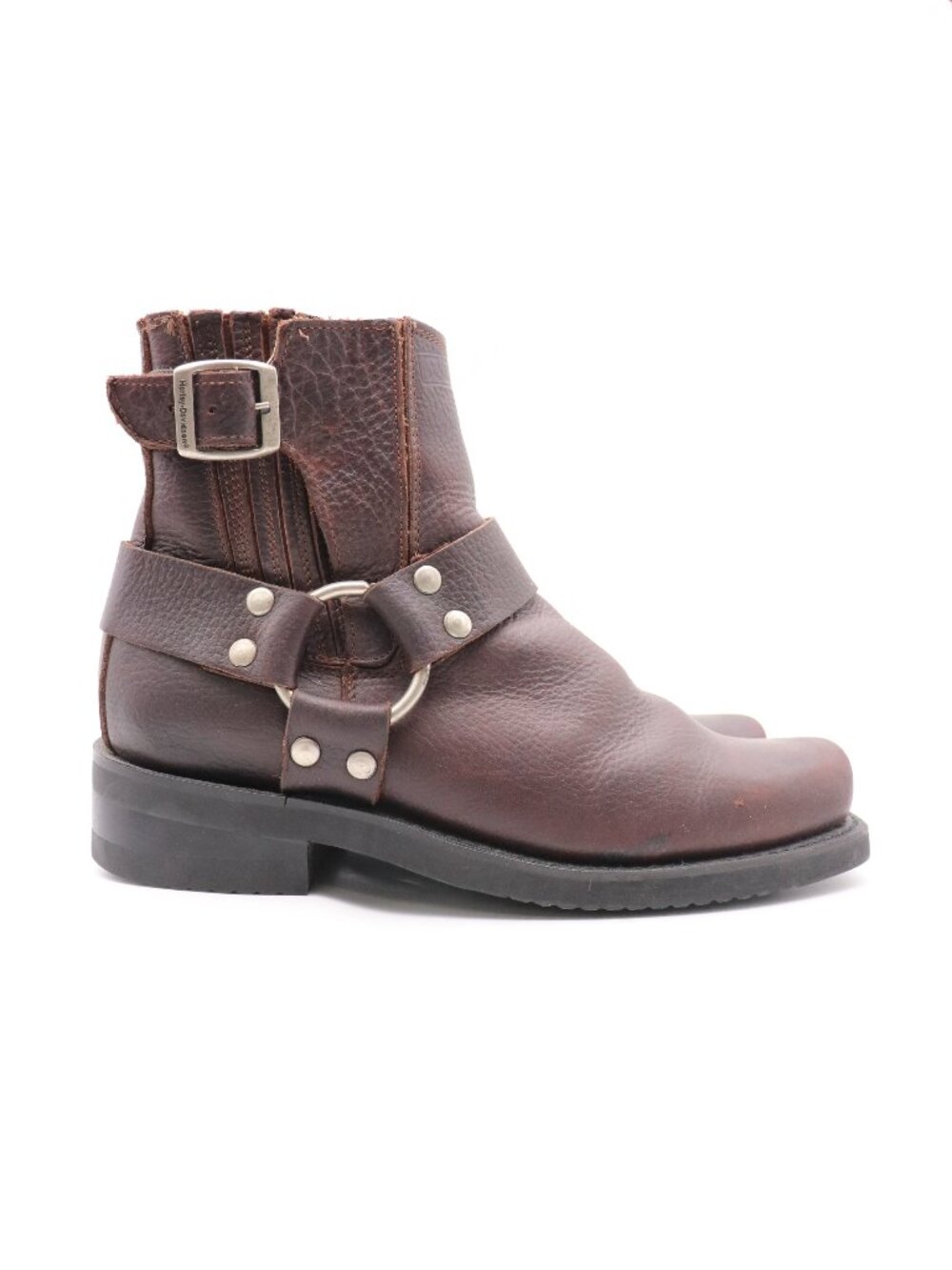 Harley Davidson Harness Men's 7 M Brown Leather Motorcycle Biker Lace-up Boots